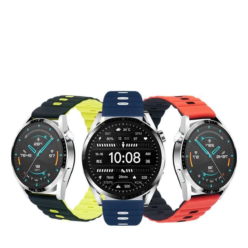 Silicone Portable Smartwatch Band in Blue for daily smartwatch wear and replacement strap Everyday Use Home Use Travel Use Outdoor Use Use - Image 1