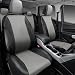 CAR PASS Faux Leather with AIR Fresh Mesh Car Seat Covers Full Set Waterproof Airbag Compatiable Anti Slip Automotive Seat Covers Universal Fit for Most Sedan SUV Van Truck Light Gray - Image 3