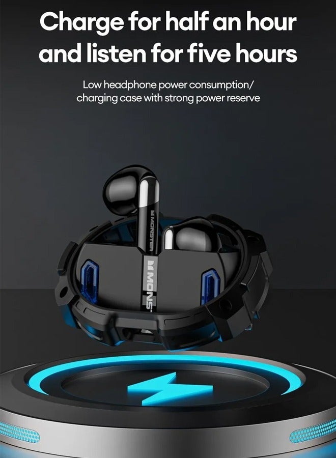 Monster Bluetooth Airmars XKT10 Pro Wireless Sports Earphones with Mic Waterproof Noise Reduction Bluetooth Earphones 5.3 Black - Image 3