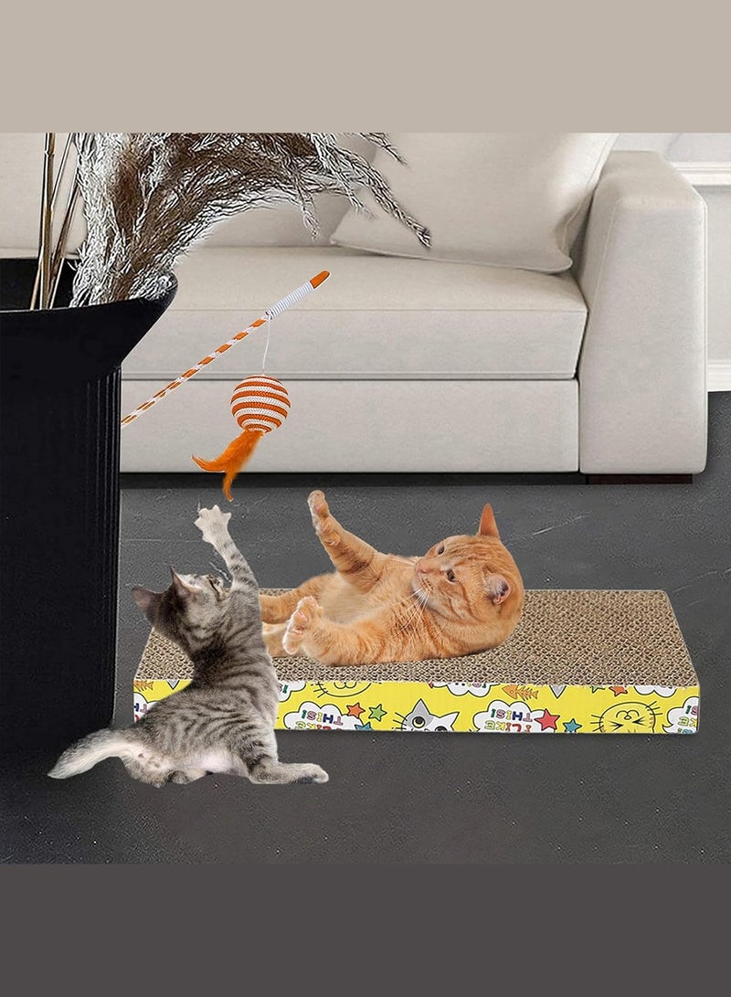 MARGOUN Cat Scratcher Cardboard Cat Scratch Pad with Premium Scratch Textures Design Durable Cat Scratching Pad Reversible - Image 3