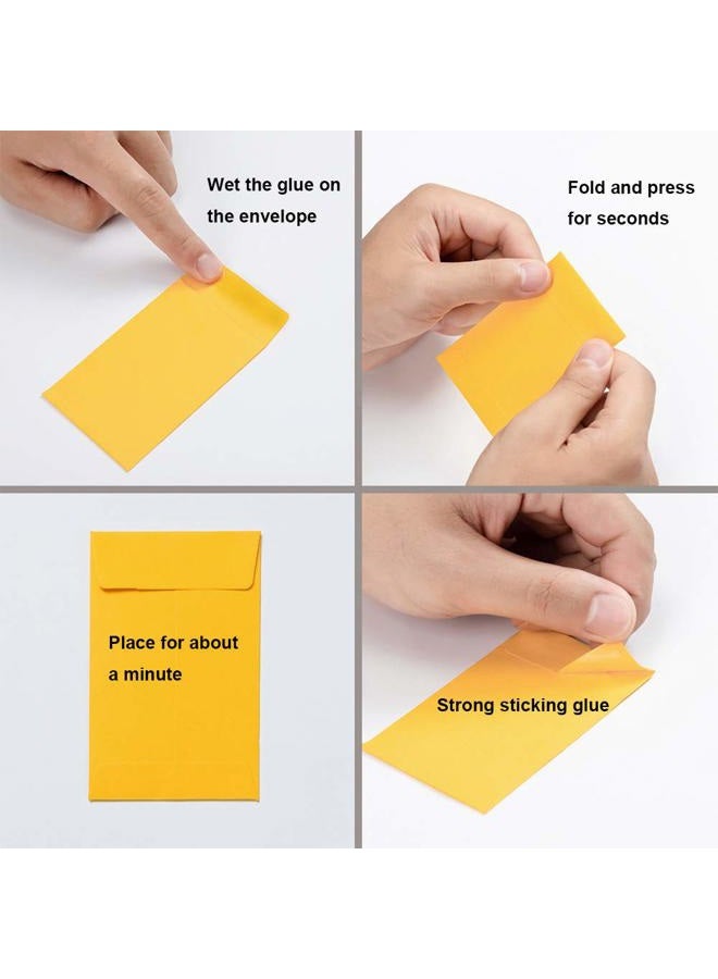Homtable 100 Pack Colorful Small Coin Envelopes Self-Adhesive Seed Envelopes Mini Parts Small Items Stamps Storage Packets Envelopes for Garden, Office or Wedding Gift (2.25Ã—3.5 inch) - Image 3