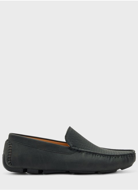 Textured Casual Loafers