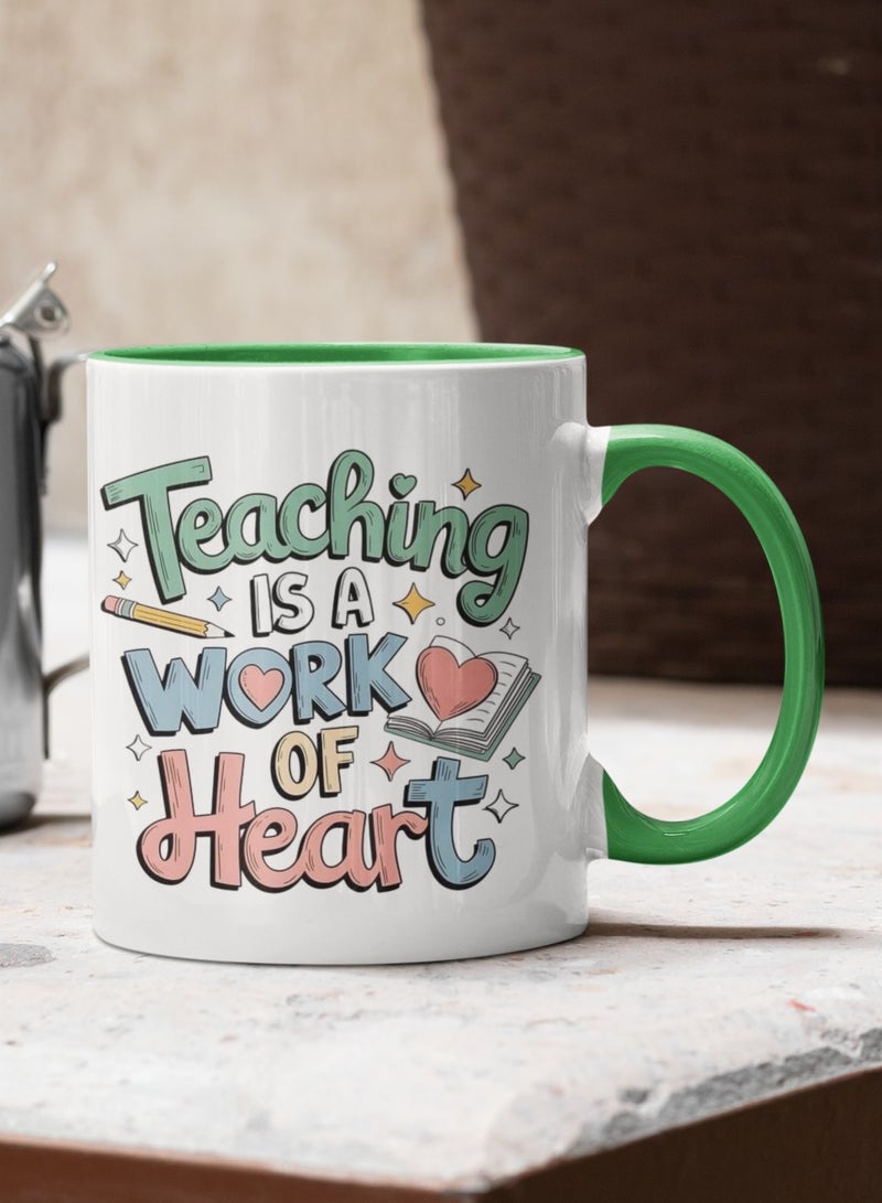 ZOOM A Teacher Is a Work of Heart Coffee Mug – Thoughtful Gift for Educators