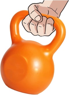 WENBO Kettlebell For Men & Women Vinyl Coated Cast Iron Kettlebell Exercise Fitness Kettlebell For Home & Gym Strength Workout (20Lbs Orange)  - Image 2