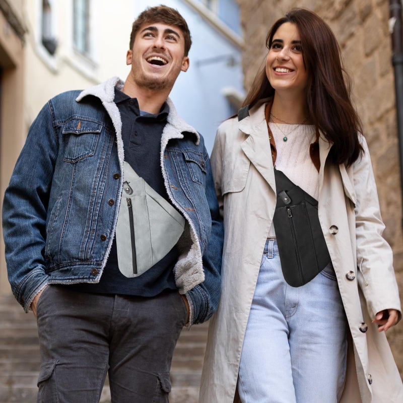 OSOCE Sling Bag for Men, Anti-Theft Crossbody Chest Pack, Minimalist Daypack with Water Bottle Holde - Image 2