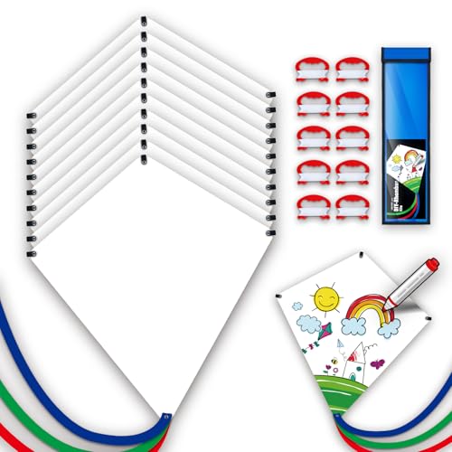 SGftre DIY Own Colored KiteBlank Diamond Kites for Boys and Girls are Easy to FlyCraft Kites are Ideal for Decorating Childrens Parties and Beach Lawn Events10 Pack - Image 1
