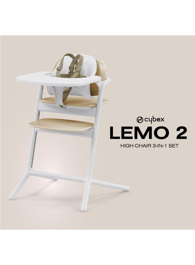 Cybex LEMO High Chair 3-in-1 Set with Baby Set + Snack Tray - Modern Design - Image 2
