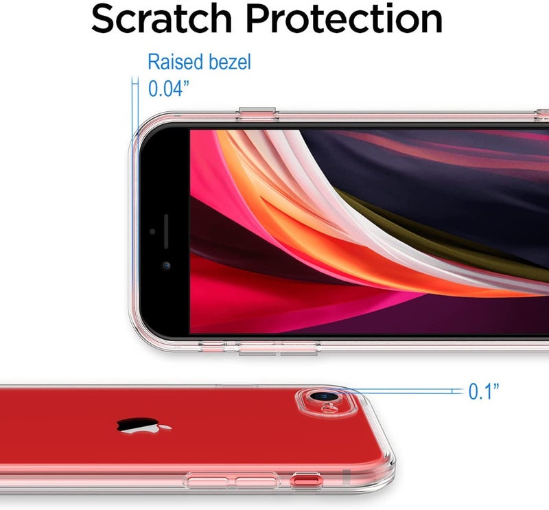 Nishtech غطاء خلفي شفاف ناعم رفيع مضاد للغبار مع حماية الكاميرا لجهاز iPhone 7 / iPhone 8 / iPhone SE 2020 - Image 4