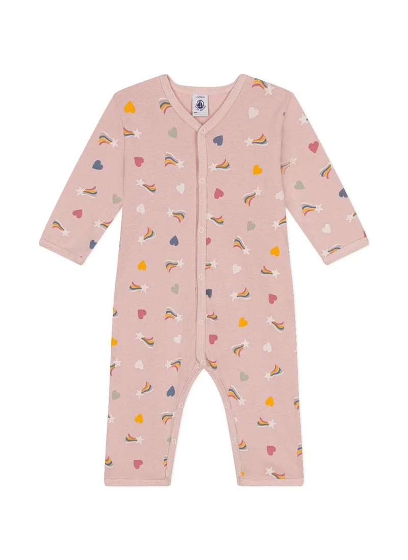 Petit Bateau Babies' printed cotton footless pyjama suit