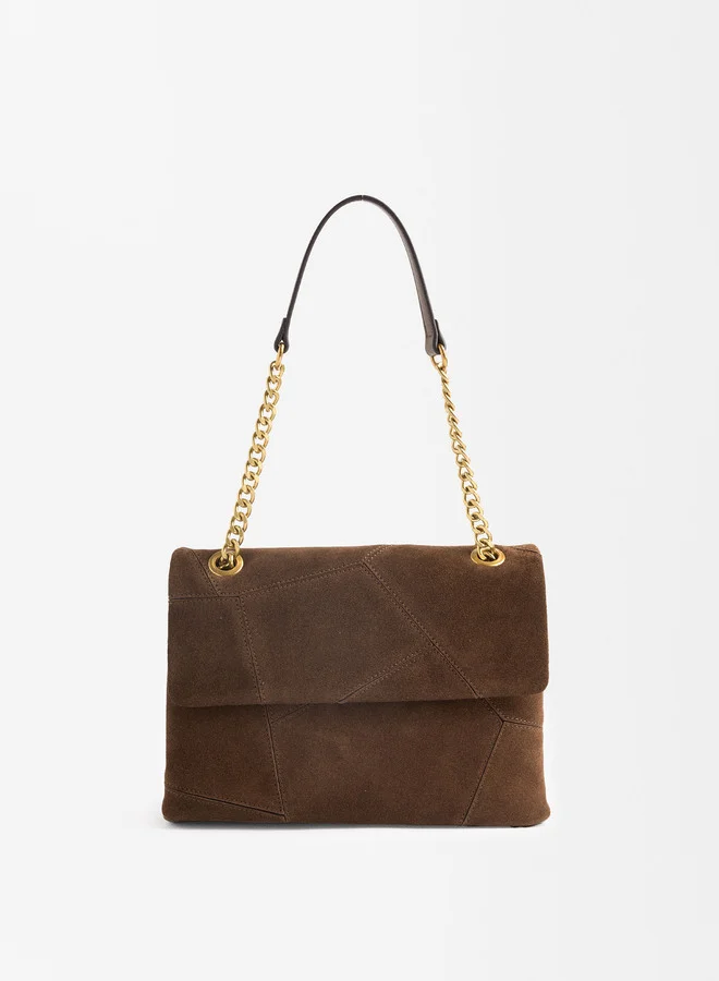 PARFOIS SHOULDER BAG WITH PATCHWORK LEATHER