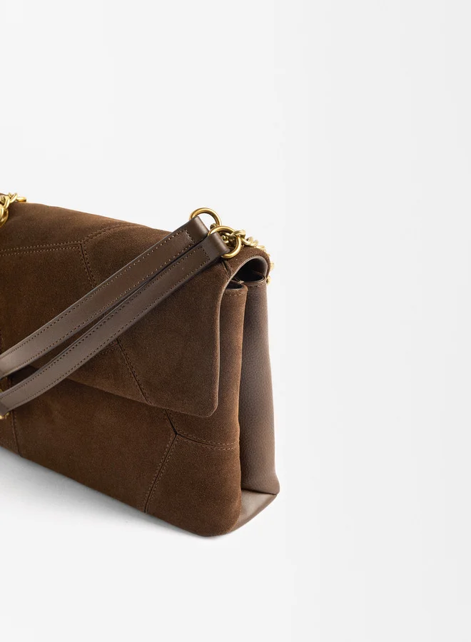 PARFOIS SHOULDER BAG WITH PATCHWORK LEATHER