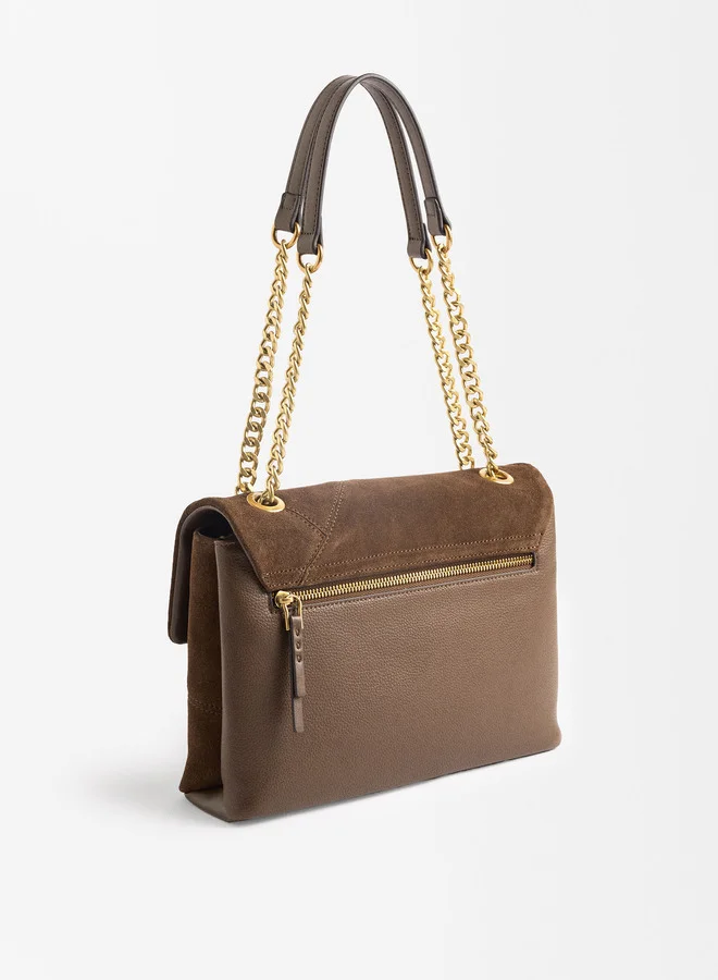 PARFOIS SHOULDER BAG WITH PATCHWORK LEATHER
