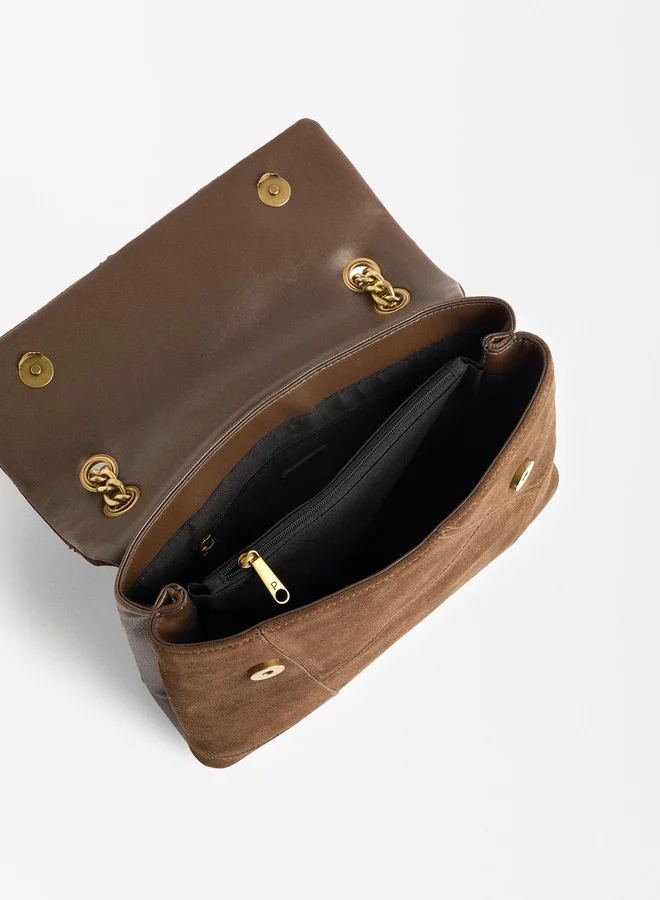 PARFOIS SHOULDER BAG WITH PATCHWORK LEATHER