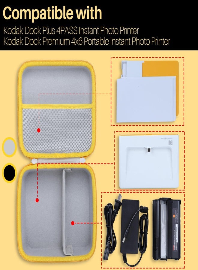 Lebakort Hard Case Compatible with Kodak Dock Plus 4PASS / Kodak Dock Premium 4x6 Portable Instant Photo Printer (Black Case) - Image 3