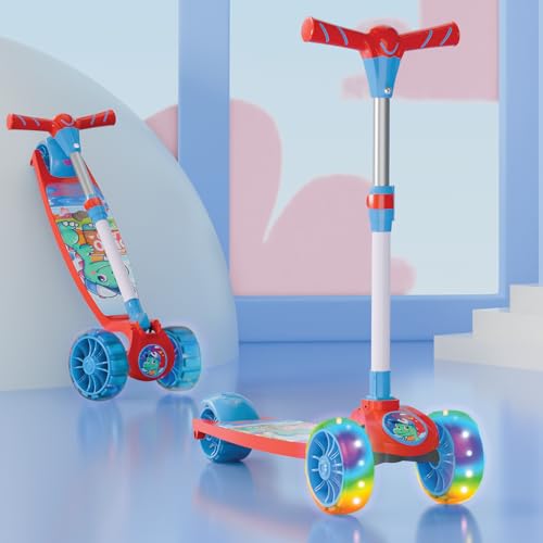 Lifelong Scooter for Kids 3+ Years - Foldable with PVC Wheels & Adjustable Height - Kick Scooter Capacity 50kg- for 3+ Year Old boy & Girl - Skate Scooter (Red/Blue) - Image 1
