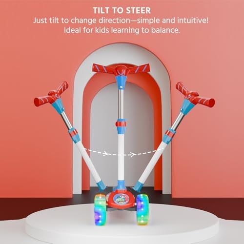 Lifelong Scooter for Kids 3+ Years - Foldable with PVC Wheels & Adjustable Height - Kick Scooter Capacity 50kg- for 3+ Year Old boy & Girl - Skate Scooter (Red/Blue) - Image 5
