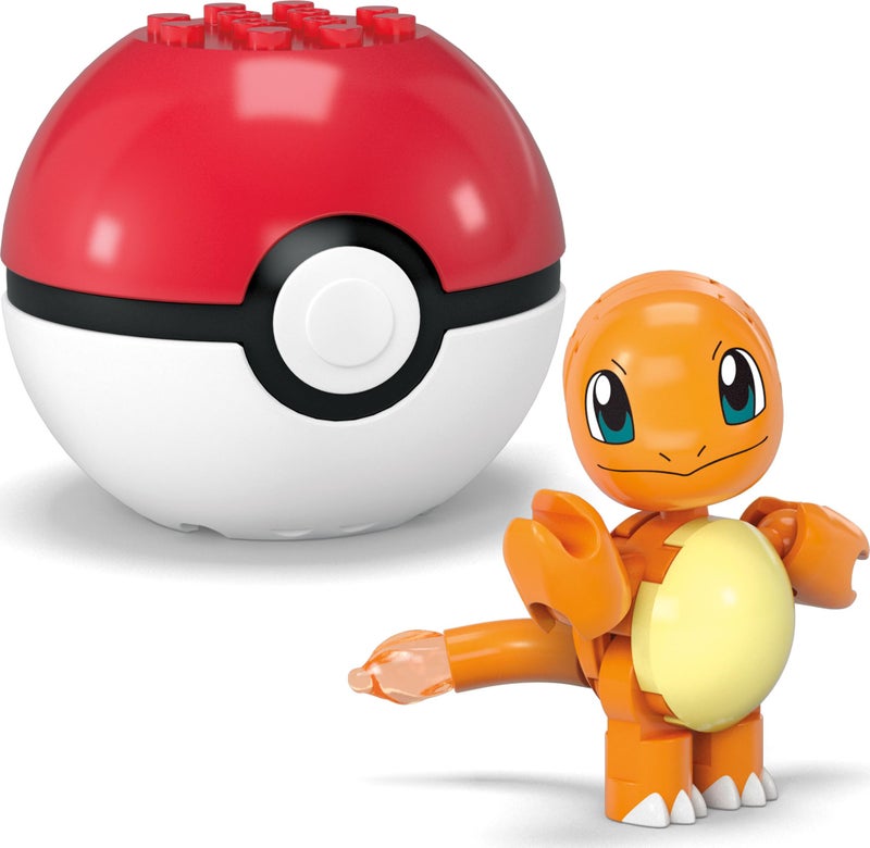 Mega Brands MEGA Pokémon Building Toys Set Pichu & Charmander with 40 Pieces, 2 Poseable Characters and Poké Ball, 2 Inches Tall, for Kids - Image 5
