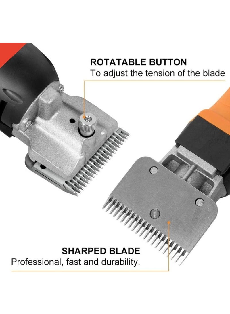 جيرزون مجموعة قص شعر الخيل الكهربائية من GearZone للخيول والماعز والمهر والماشية، 1000 وات، 6 سرعات، مقصات احترافية للخيول، مع ملحقات وصندوق أدوات - Image 5