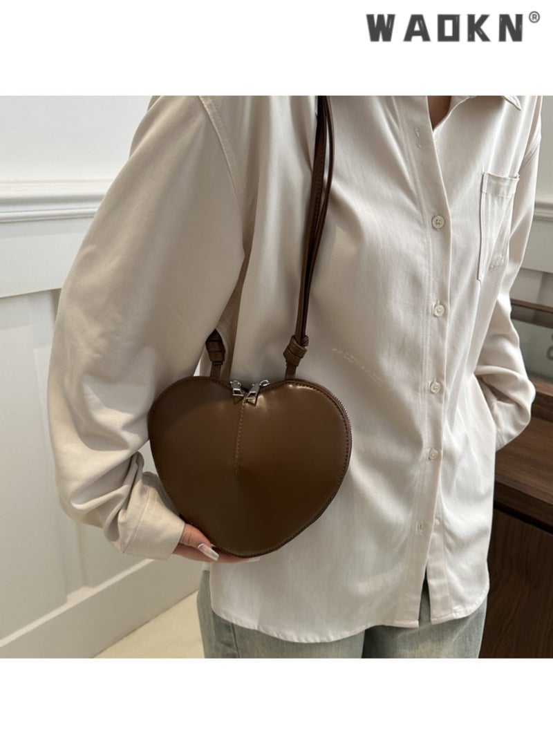 WAOKN The exquisite handbag and crossbody specially designed for stylish ladies, a special Valentine's Day gift, highlighting a trendy item with personality and taste（brown） - Image 2