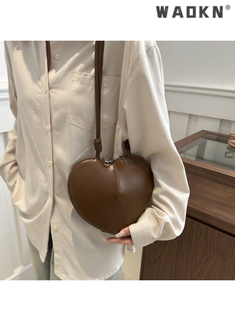 WAOKN The exquisite handbag and crossbody specially designed for stylish ladies, a special Valentine's Day gift, highlighting a trendy item with personality and taste（brown） - Image 3