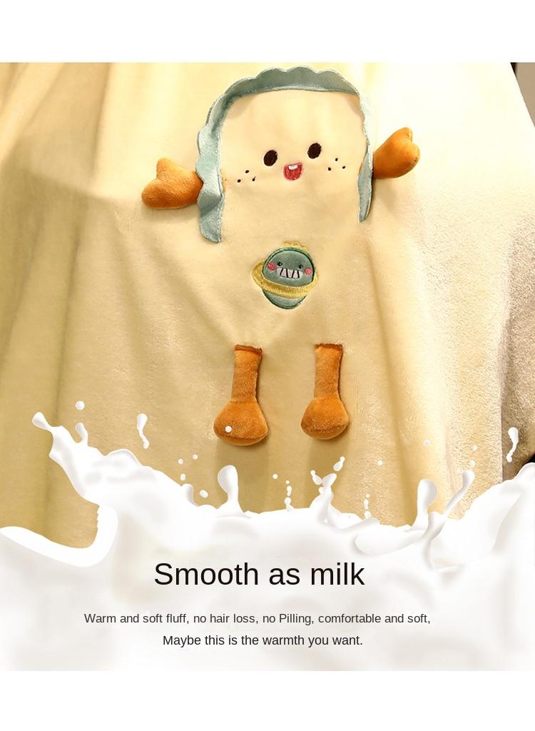 Bluejw Cartoon Carrot Doll Design Interesting Cozy Blanket Air Conditioning Blanket Office Nap Blanket 80x100cm - Image 3