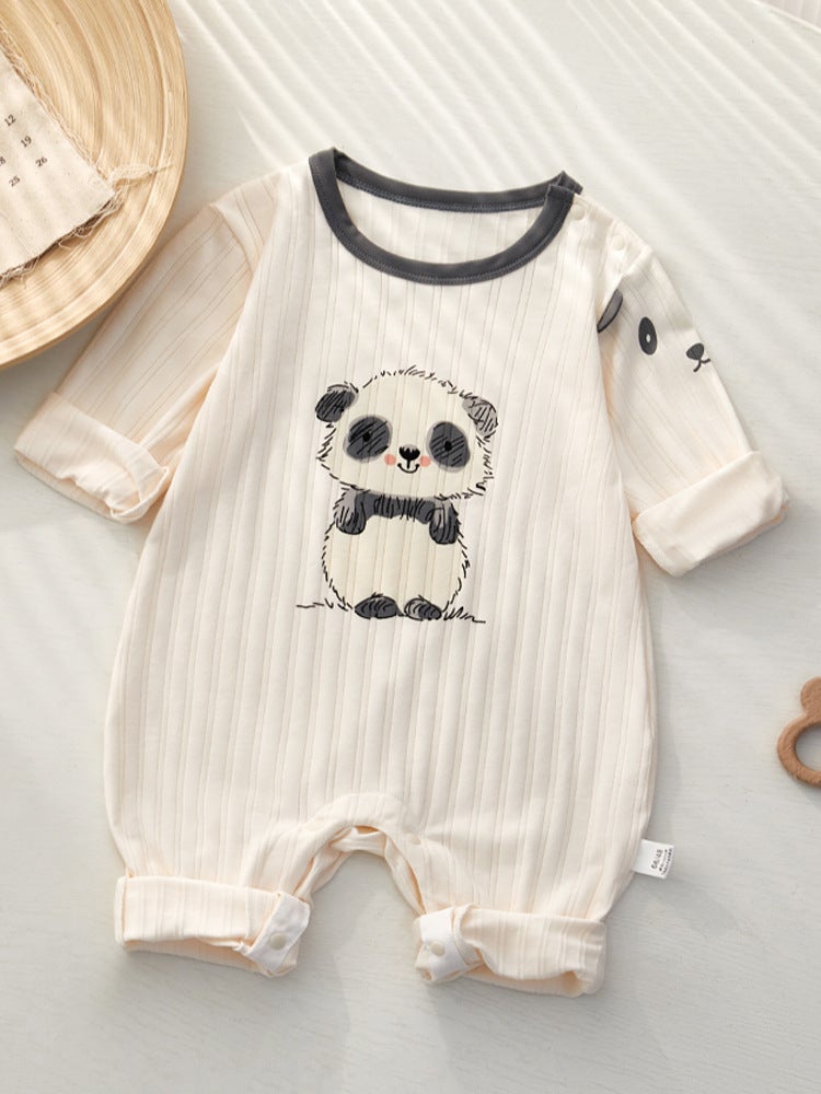 Baby Clothes Summer Long-Sleeved Harper Newborn Boys And Girls Baby Jayshirt Thin Climbing Clothes Pajamas Going Out Summer Clothes - Image 2