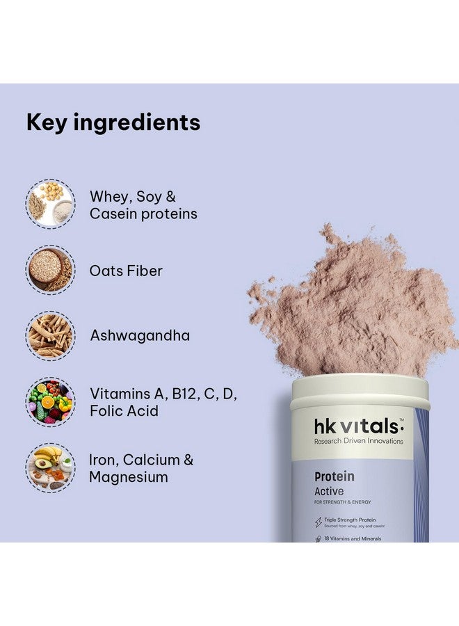 HealthKart hk vitals Protein Active (Chocolate, 400g / 0.88lbs) | All in One Triple Strength Protein | For Immunity and Stress-Relief - Image 5