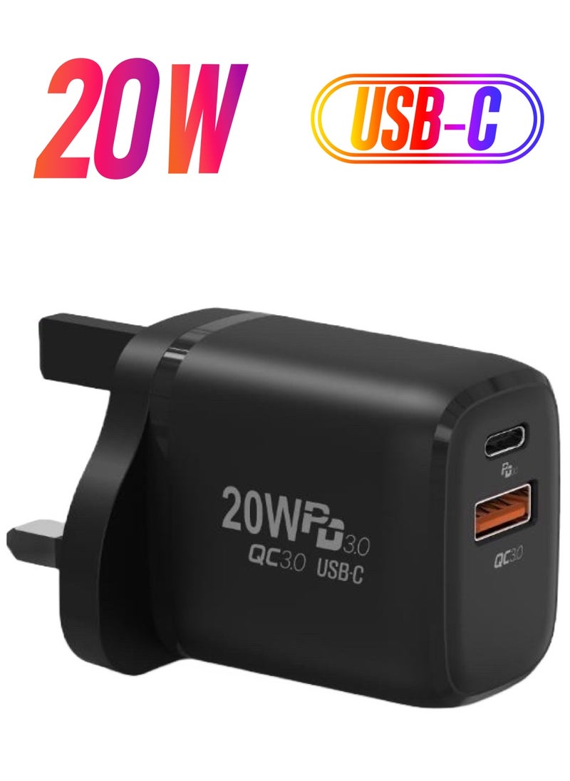 ENZEE TECH - 20W PD QC 3.0 Fast Charger for the New iPhone, USB-C Charger for iPhone 14 Pro Max/14 Pro/14 Plus/14/13/12/11, iPad/iPad mini, MagSafe, and More (Cable Not I - Image 1