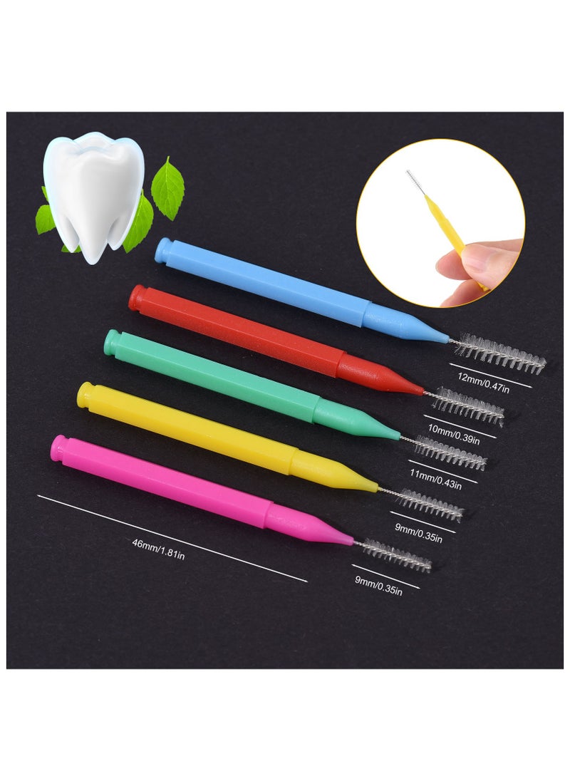KADRAMA 100 Pieces Interdental Brushes, Dental Floss Toothpick, Orthodontic Braces Brush Tooth Cleaning Tool Oral Care(9-12mm)  - Image 4