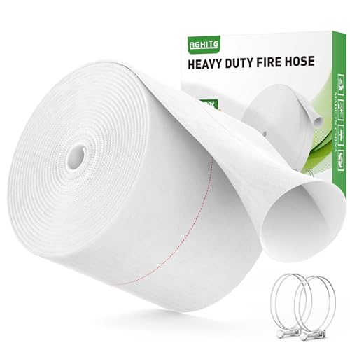 AGHITG 3" ID x 30 FT Backwash Hose Lightweight, fire hose with Clamps, Lay Flat Sump Pump Hose,for Swimming Pool Discharge/Outdoor Lawn/Garden Irrigation - Image 1