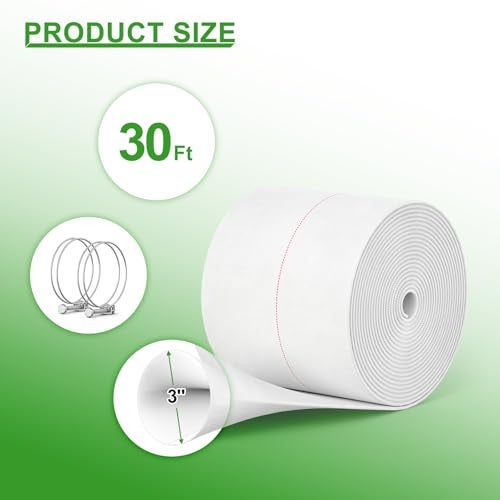 AGHITG 3" ID x 30 FT Backwash Hose Lightweight, fire hose with Clamps, Lay Flat Sump Pump Hose,for Swimming Pool Discharge/Outdoor Lawn/Garden Irrigation - Image 4