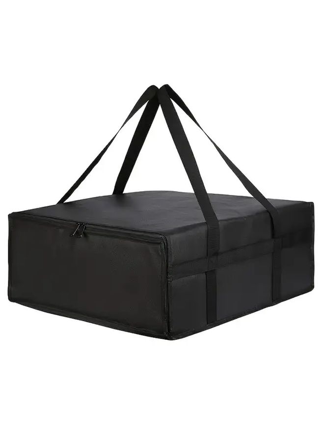 Red Insulated Pizza Delivery Bag Large Capacity Thermal Lunch Tote For Picnics Camping - Image 3