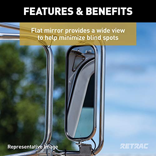 Retrac 600807 7 x 16-Inch Stainless Steel Pyramid-Back West Coast Mirror Head, Universal Driver or Passenger Side - Image 5