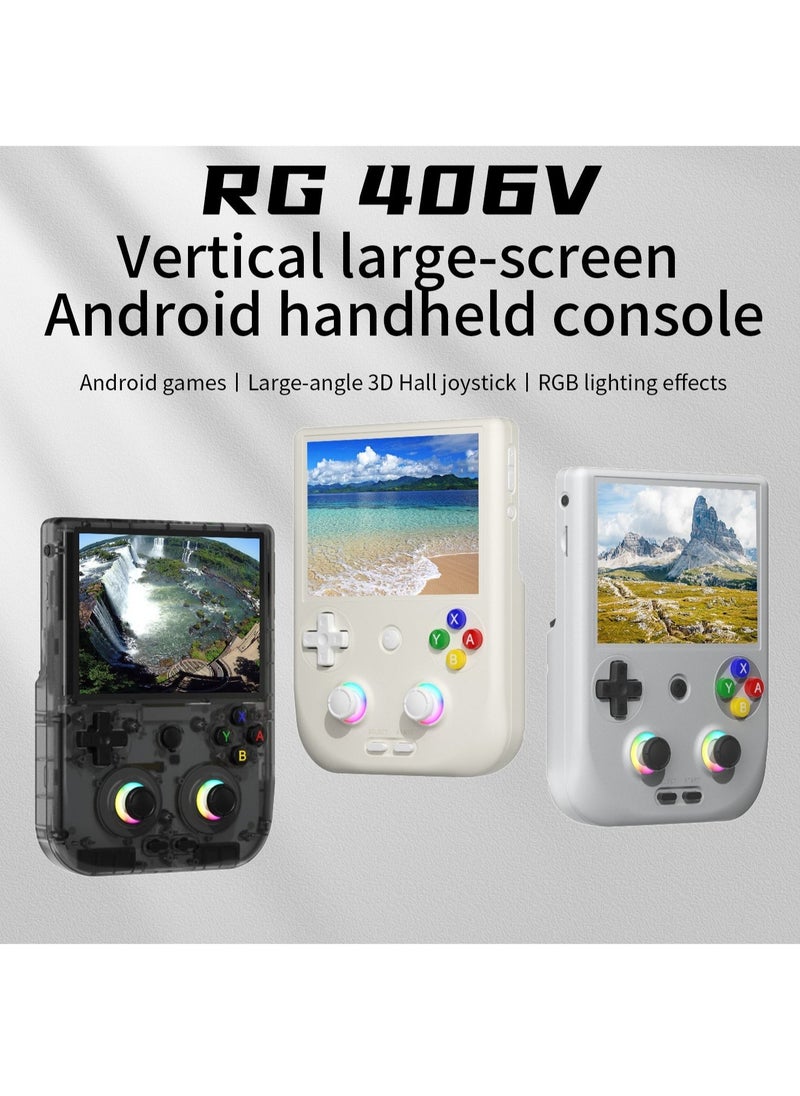 ANBERNIC  - ANBERNIC RG406V Handheld Game Console Unisoc T820 Android 13 4Inch IPS Multi Touch Screen 5500mAh 5G WIFI Bluetooth Retro Video Players(256G Grey) - Image 1