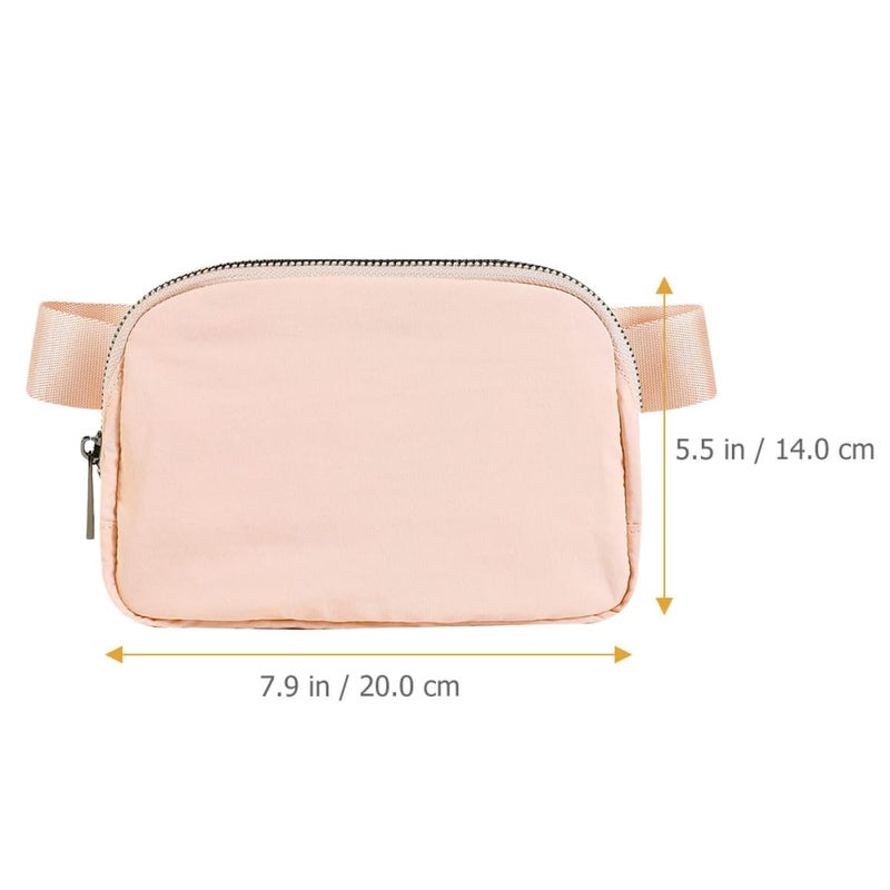 Lightweight Adjustable Waist Fanny Pack Pink Wear Resistant For Travel Running - Image 3