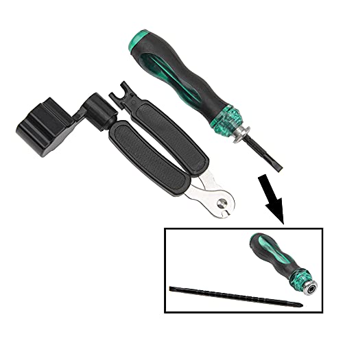 Yootones 25Pcs Yootones Guitar Repairing Maintenance Tool with Kit String Action Ruler Gauge Measuring Tool Hex Wrench Set Files Fingerboard Guard Understring Radius Gauges Guitar Fret Rocker Leveling - Image 5
