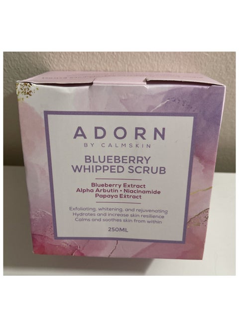 Blueberry Whipped Scrub for Body Whitening, Enriched with Blueberry Extract, Alpha Arbutin, Niacinamide, and Papaya Extract for Exfoliation, Whitening, Rejuvenation and Hydration, 250ml.