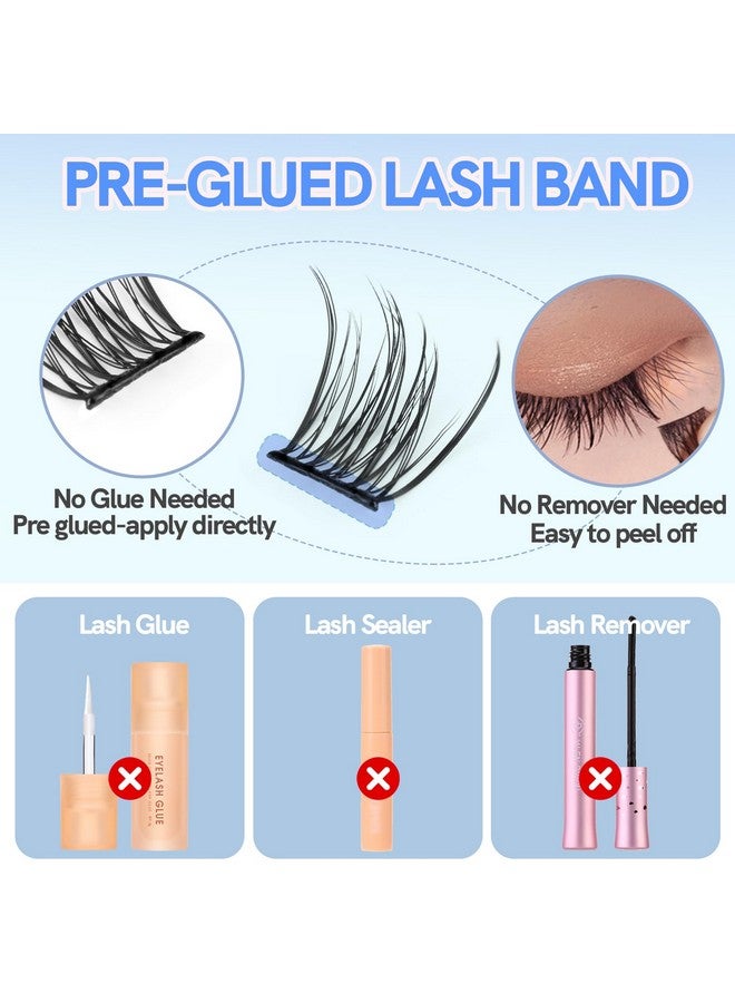 MLEN DIARY Self Adhesive Lash Clusters DIY Eyelash Extensions D Curl Natural 36Pcs Self Adhesive Cluster Lashes 10-12MM No Glue Individual Lashes Self Application at Home - Image 4