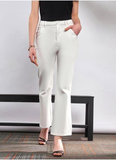 SASSAFRAS Solid Knit Bell Bottom Pants by Styli  - Image 1