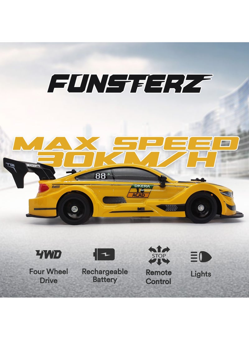 فونسترز سيارة فانسترز دريفت سيريز للتحكم عن بُعد | سيارة دفع رباعي بمقياس 1:16 مزودة بإضاءة LED وملحقاتها | سيارة سباق دريفت عالية السرعة بتردد 2.4 جيجاهرتز للأطفال من سن 6 سنوات فما فوق | سيارة كهربائية حمراء للتحكم عن بُعد مزودة ببطارية قابلة لإعادة الشحن - Image 3