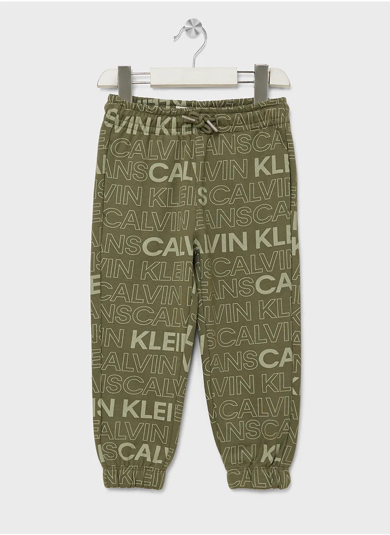 Calvin Klein Jeans Kids Logo Aop Relaxed Sweatpants