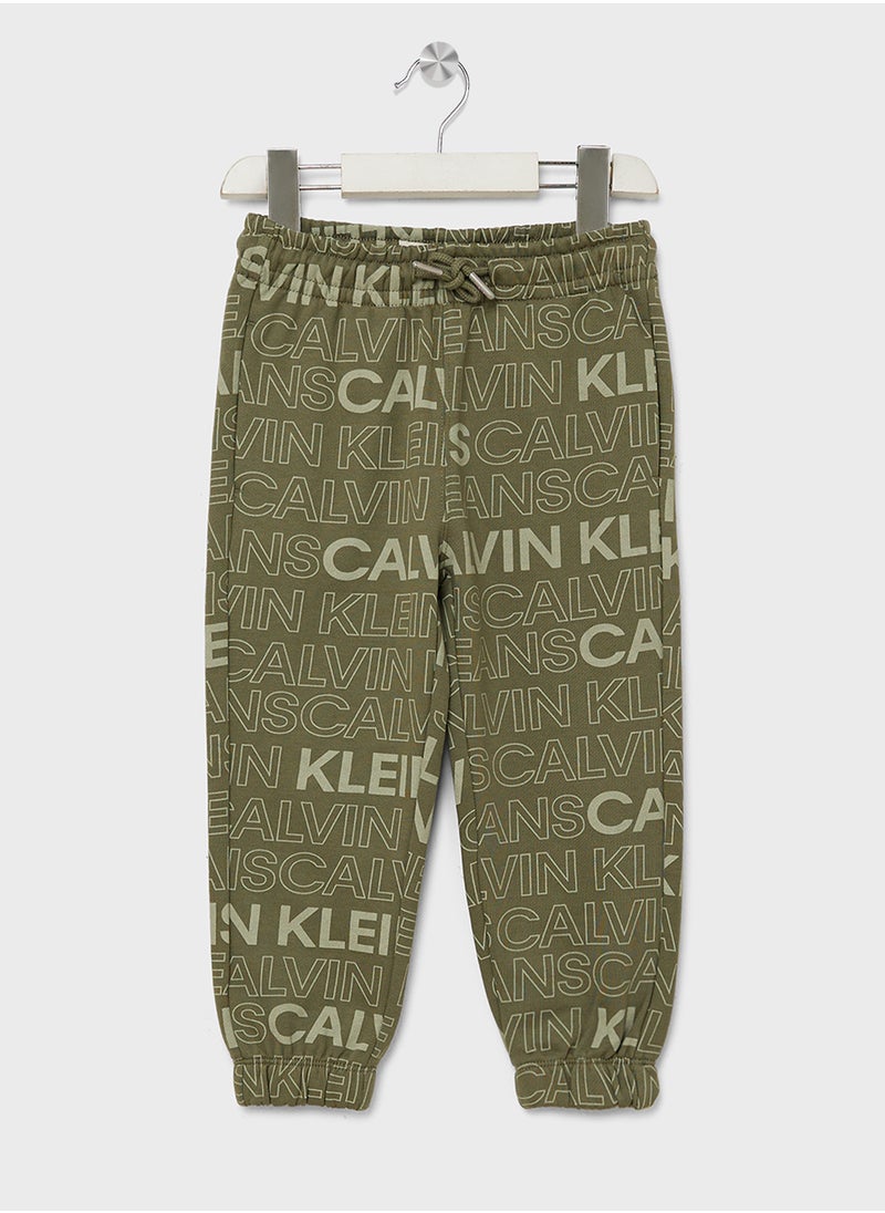 Calvin Klein Jeans Kids Logo Aop Relaxed Sweatpants  - Image 1