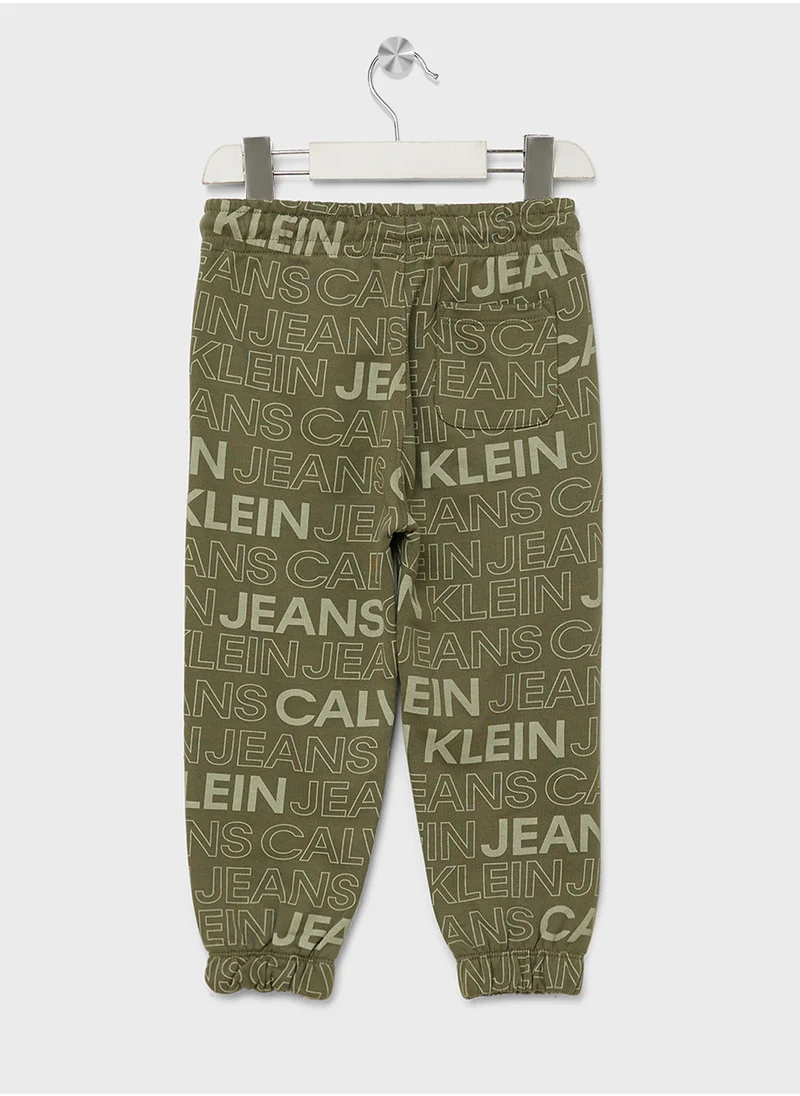 كالفن كلاين جينز Kids Logo Aop Relaxed Sweatpants