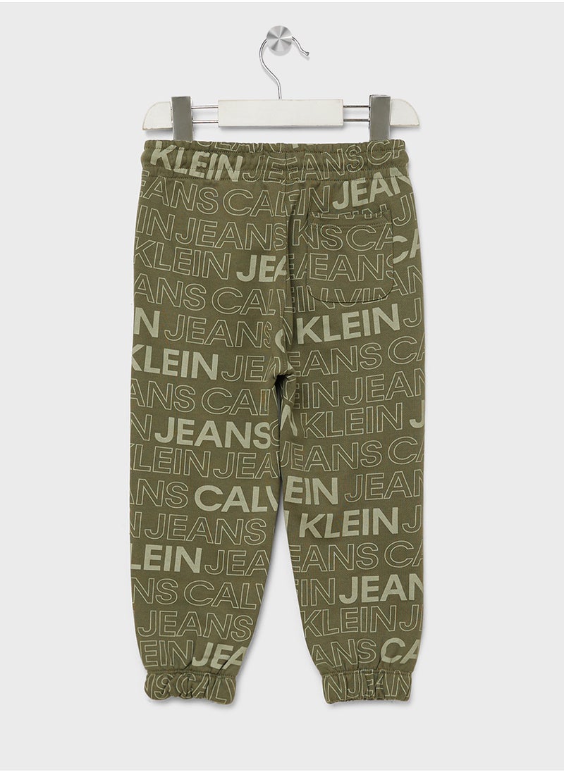 Calvin Klein Jeans Kids Logo Aop Relaxed Sweatpants  - Image 2