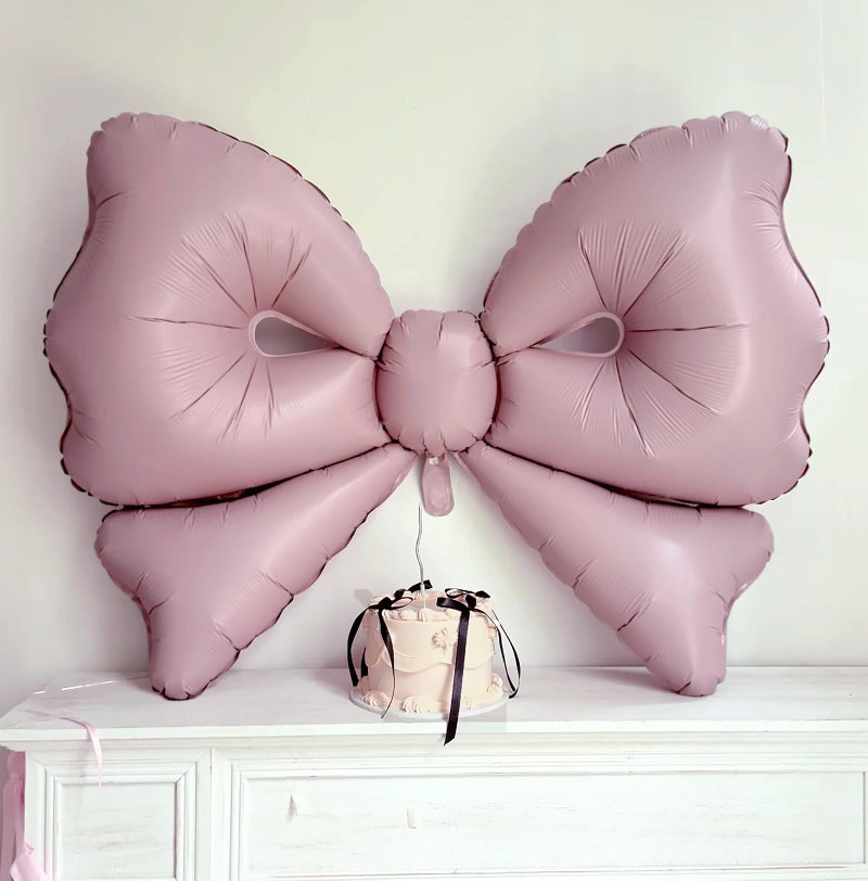 Eanjia Gaint Bow Balloons Bow Party Decorations for Girl Women Coquette Birthday Giant Helium Foil Balloon for Baby Shower Bridal Engagement Wedding Decor Bachelorette Party Supplies (Pink Coquette Bow, 2) - Image 5