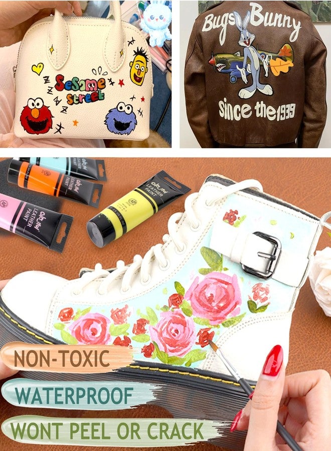 Colorful 75ml leather paint-black+white - Image 4