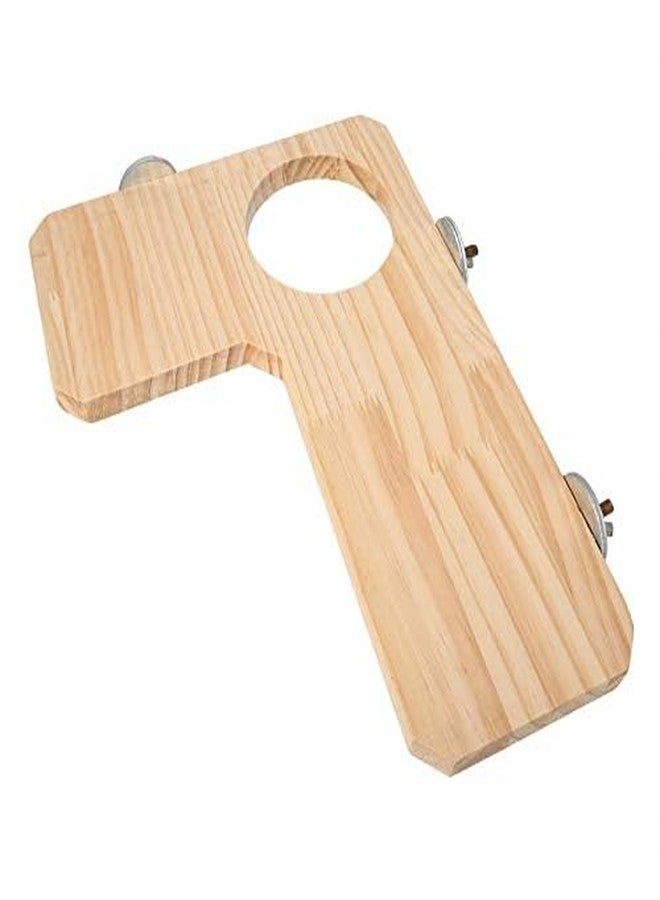 ويستيرن إرا منصة ألعاب خشبية من العصر الغربي، ملحقات قفص، لعبة مسلية ومريحة للطيور، مثالية للطيور والهامستر والفئران والأرانب وخنازير غينيا - Image 3