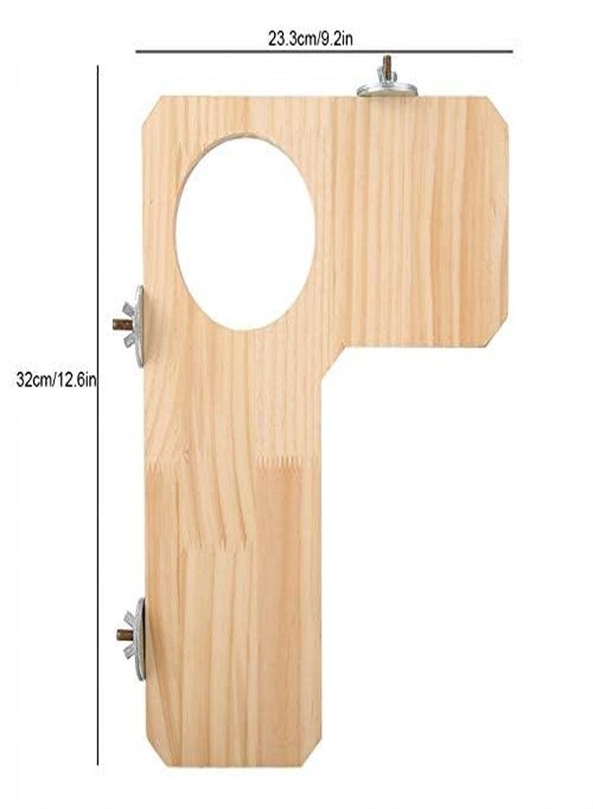 ويستيرن إرا منصة ألعاب خشبية من العصر الغربي، ملحقات قفص، لعبة مسلية ومريحة للطيور، مثالية للطيور والهامستر والفئران والأرانب وخنازير غينيا - Image 2