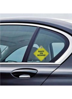 2 Pack Baby on Board Car Sign, Reflective Kids Safety Warning Signs with Suction Cup for Vehicle Car Rear Window (12x12cm) - pzsku/ZC46A6EB769BA5FD7AEACZ/45/_/1708950302/d41be975-8862-40a3-be14-e7e93771b45a