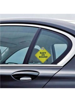 Rubik 2 Pack Baby on Board Car Sign, Reflective Kids Safety Warning Signs with Suction Cup for Vehicle Car Rear Window (12x12cm)  - Image 4